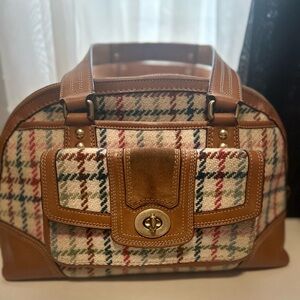 Coach Tattersall Tweed Shoulder Bag F13990